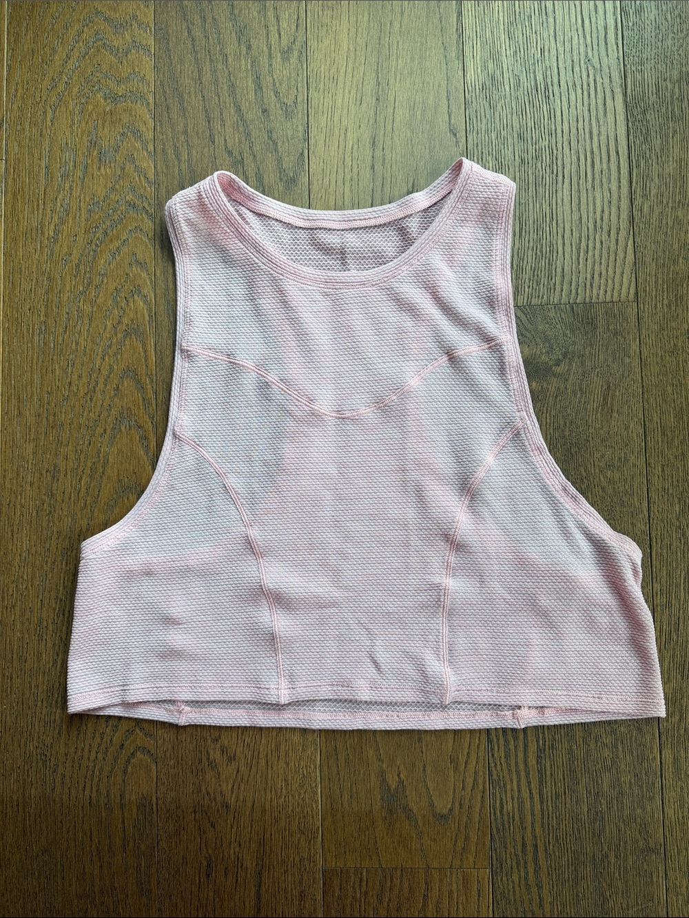 Lululemon Pink Mesh Crop Tank